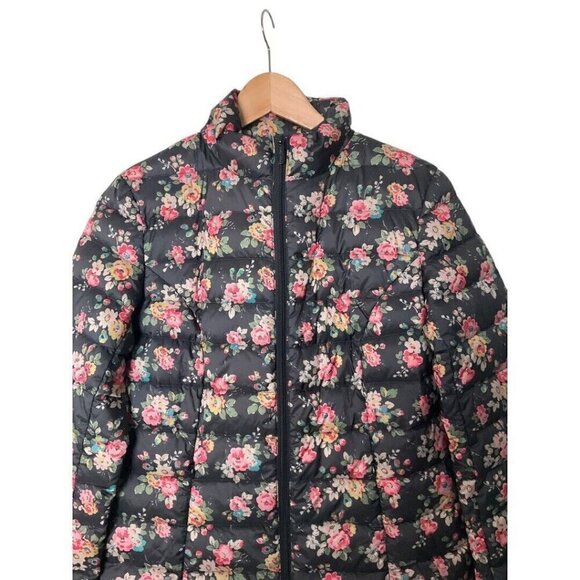 Cath Kidston London Floral Down Stowaway Hood Puffer Down Jacket S 1244 - Picture 3 of 7